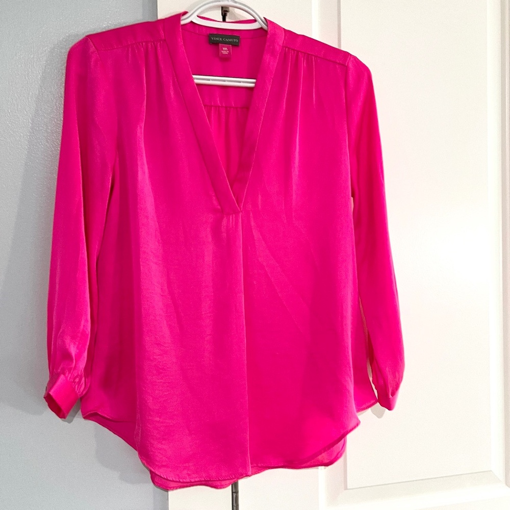 Vince Camuto Women's Women's V-Neck 3/4 Sleeve Blouse